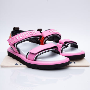 Louis Vuitton - Authenticated Sandal - Rubber Pink Plain for Women, Very Good Condition
