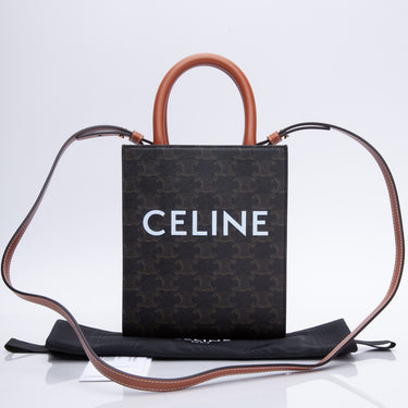 Authentic Celine Mini Cabas Tote - Natural/Tan