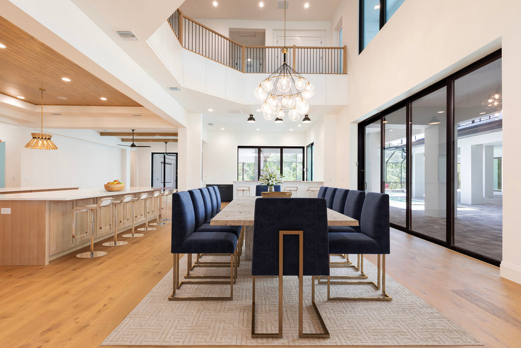 new construction virtual staging in a dining room