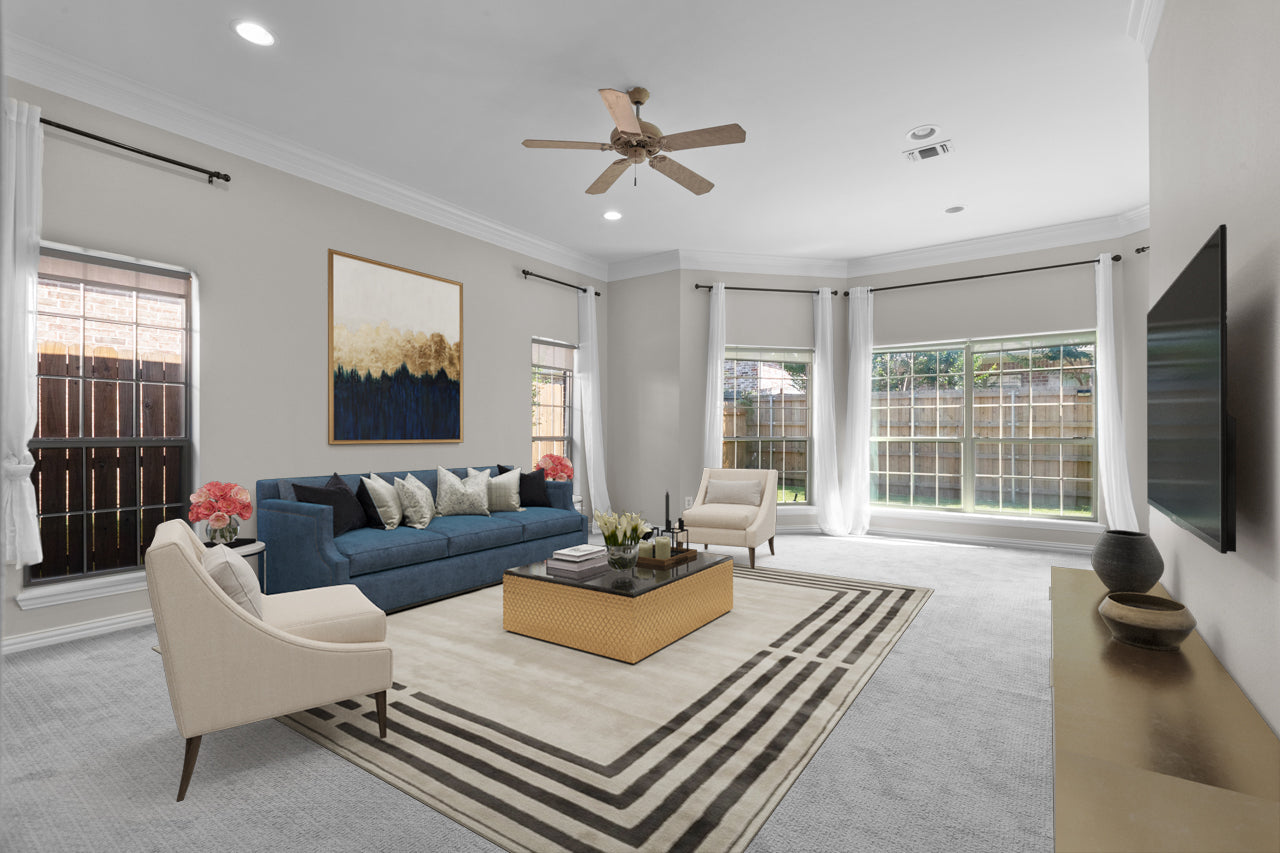 Virtually Staged Living Room