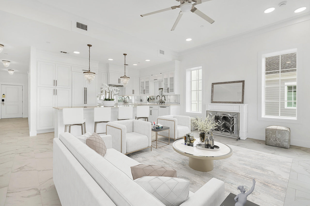 virtual staging in a living room