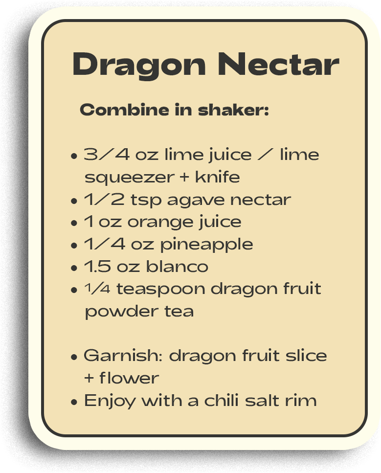 Dragon Nectar recipe card