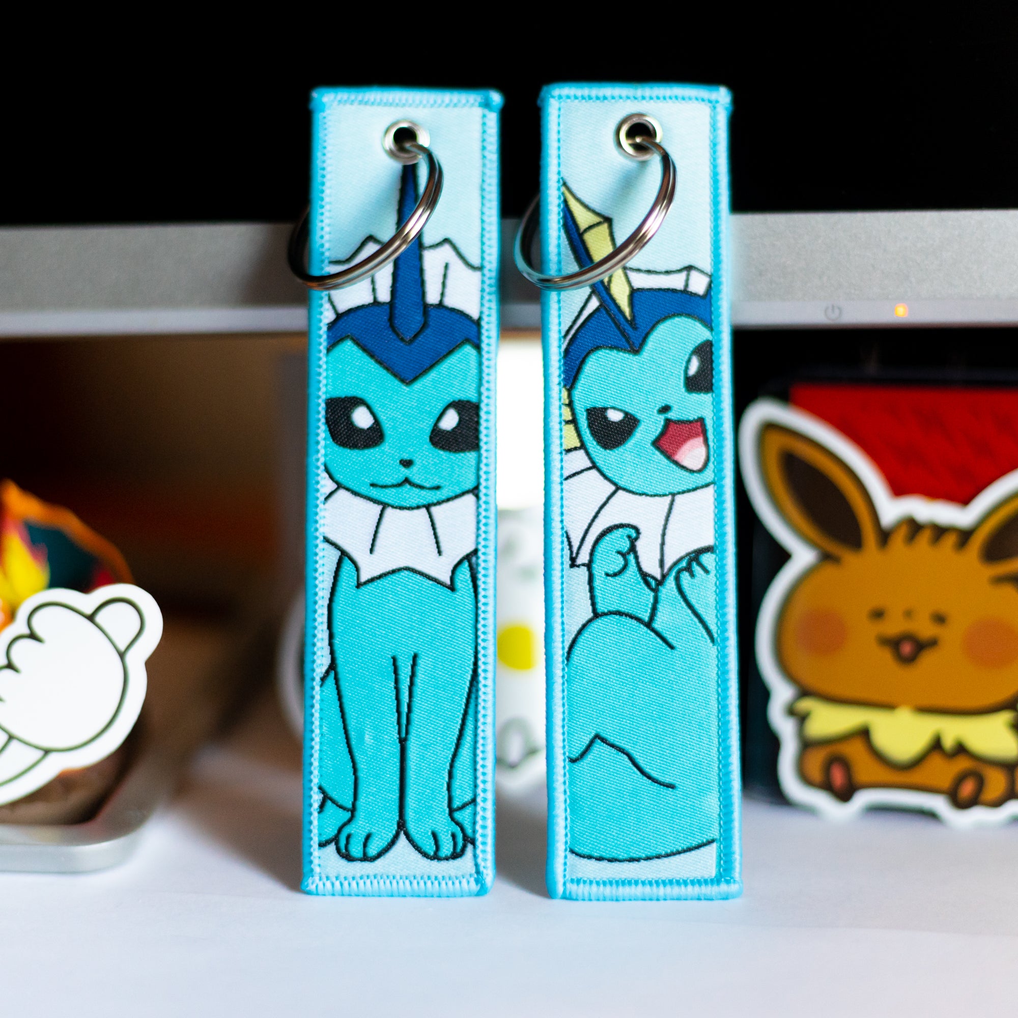 Embroidered Vaporeon Pokémon Keychain