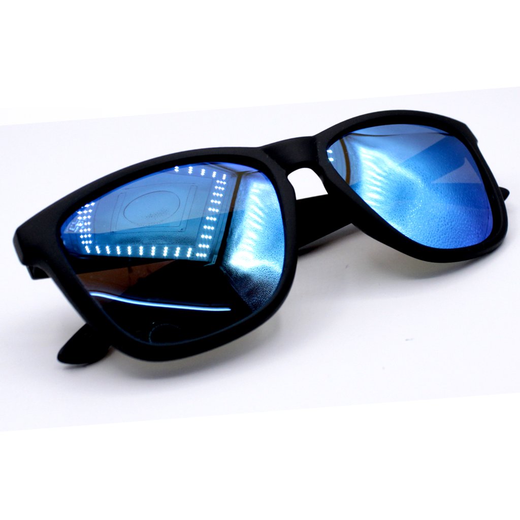 Stravaa Gafas Negras Con Micas Azules Polarizadas Summer Beach Para Hombre