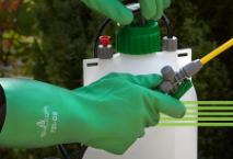 SHOWA's biodegradable chemical-resistant nitrile gloves with Eco-Best Technology® (EBT) are ideal for pesticide treatment
