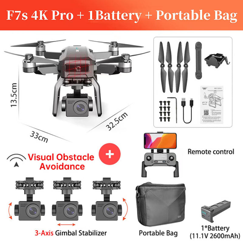 SJRC F22s 4K PRO Drone 4K Professional Real 4K EIS Camera Laser Obstacle  Avoidance 3.5KM Distance Flight RC Quadcopter Drones (One Battery)
