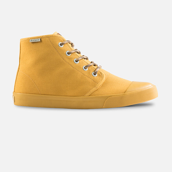 yellow high shoes