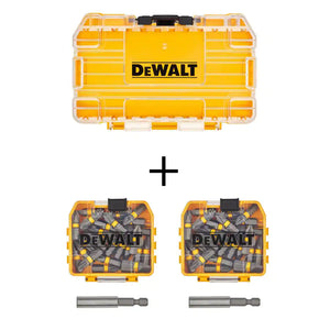 DEWALT Accessory Storage Case with (2) MAXFIT 1 in. Carbon Steel Driving Bit Sets (31-Pieces) with Bit Holder - Tweed & Till