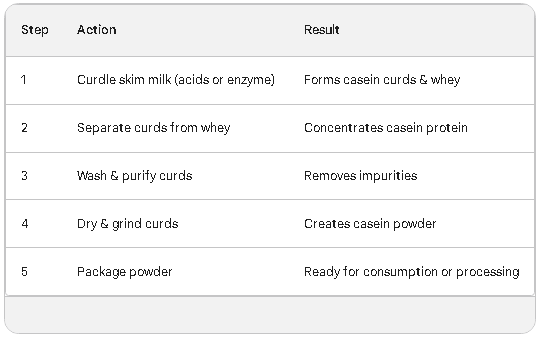 What is casein protein made of