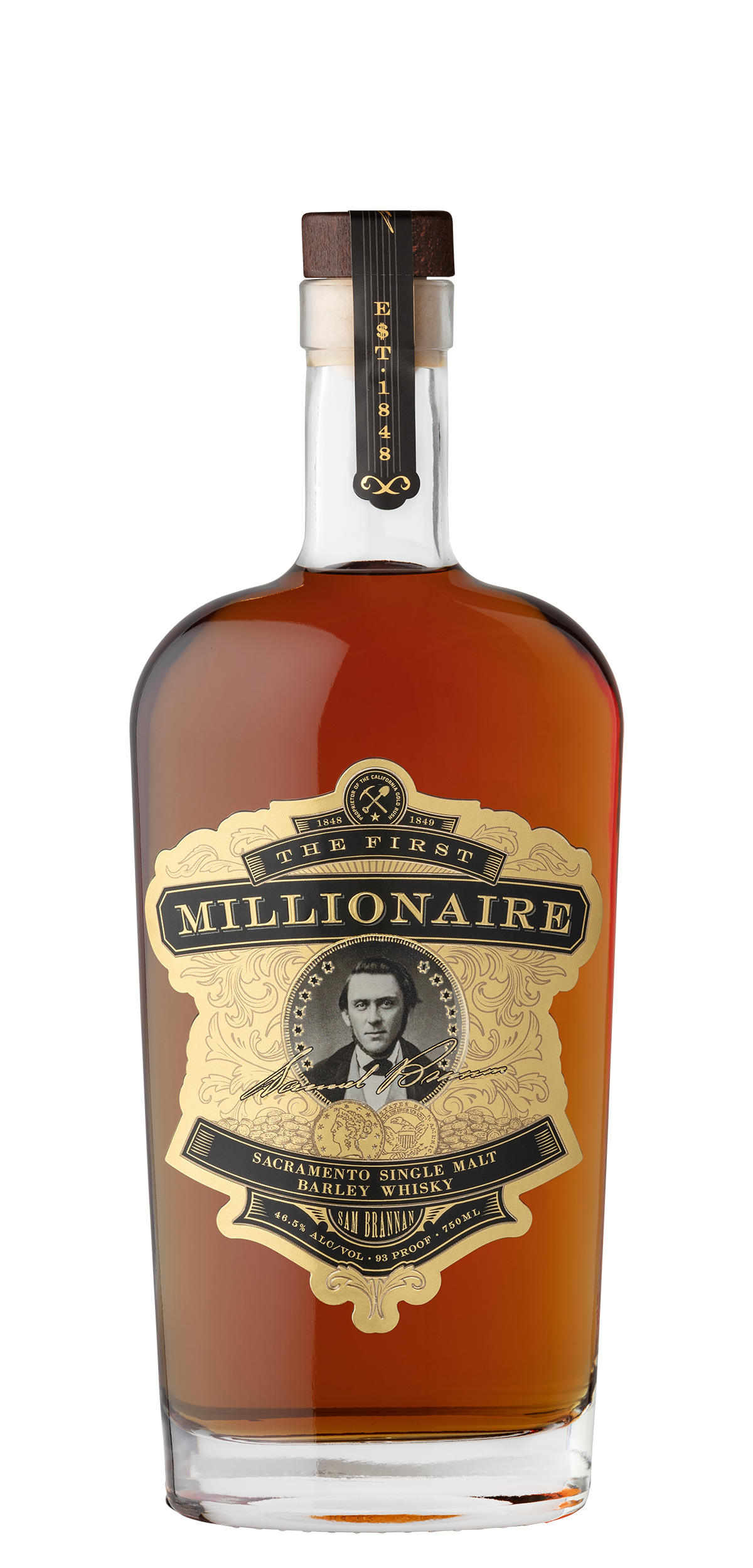 Picture of The First Millionaire Sacramento Single Malt Barley Whisky