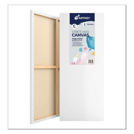 Stretched Canvases for Painting 5 Pack 18x24 inch, 100% Cotton 12.3 oz Triple Primed Painting Canvas, 3/4 Profile Acid-Free Large Paint Canvas