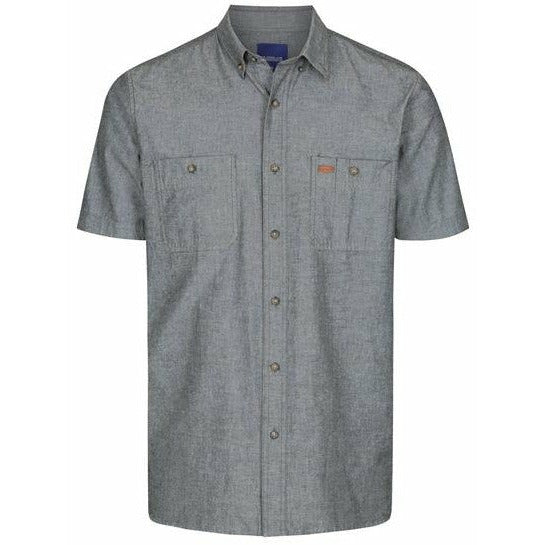 Gloweave Short Sleeve Black Classic Chambray Shirt