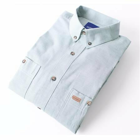 Gloweave Classic Long Sleeve Chambray Shirt in Green