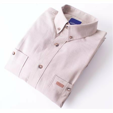 Gloweave Classic Long Sleeve Chambray Shirt in Sand