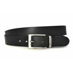 Ashlar Leather Dress Belt 35mm in Black