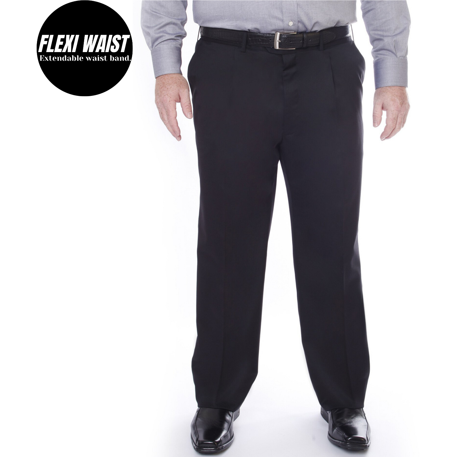 Mens Formal Casual Work Black Trousers size 30-50 Waist 27 29 31  inside Leg