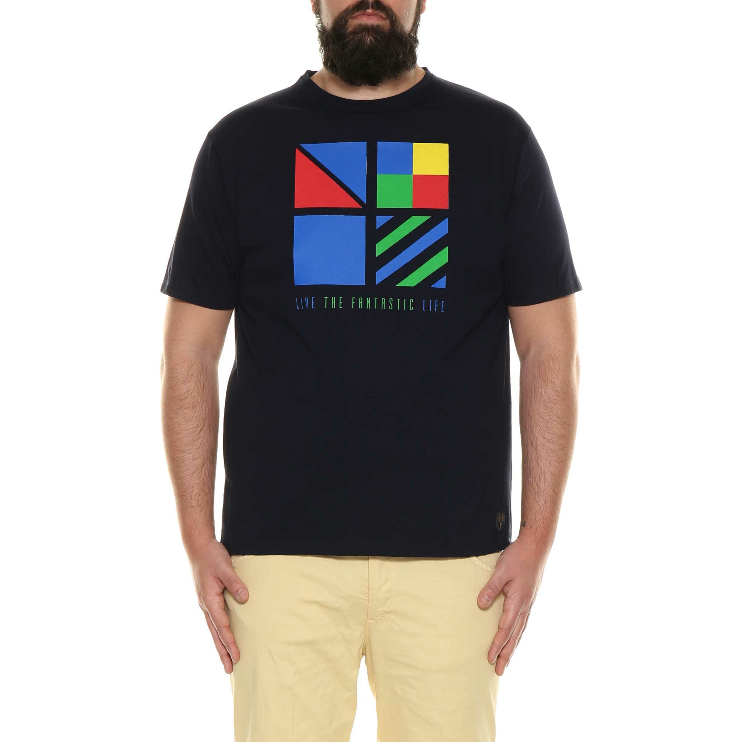 Maxitalia Marine Flag Print Cotton T-Shirt