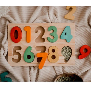 Wooden Numbers Puzzle - Tree Hollow Toys
