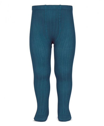 Baby Blue Ribbed Tights  Condor – Classical Child
