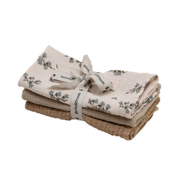 Bluebell Muslin Burp Cloths 3-pack, 40X40 cm - Garbo & Friends @ RoyalDesign