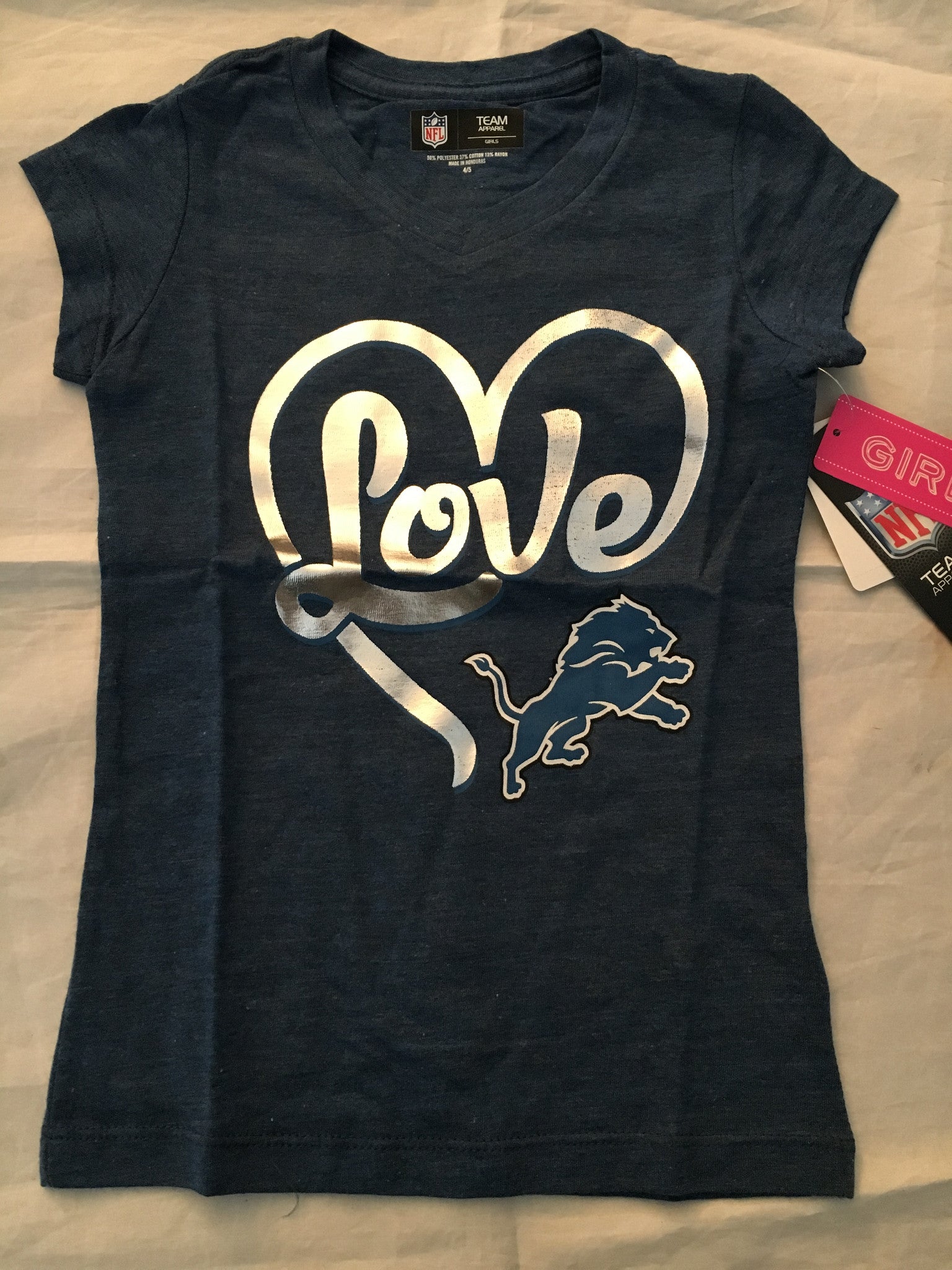 NFL Detroit Lions Girls Love T-Shirt 