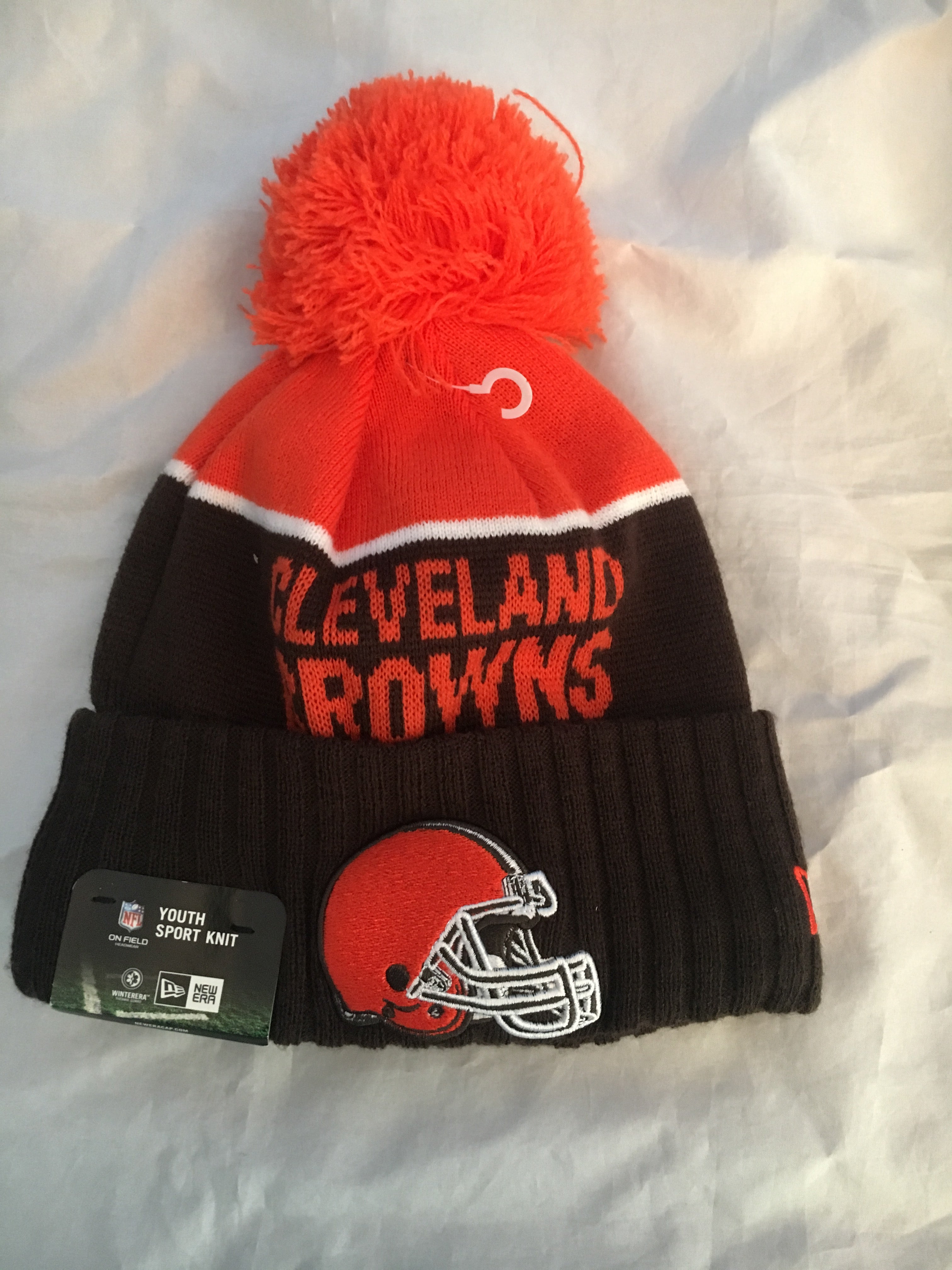 NFL Team Apparel Cleveland Browns Football Hat/Cap /Sports Hat NWT  Brown/Orange