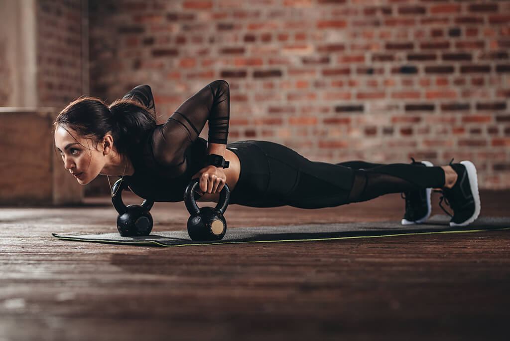 girl doing push-ups