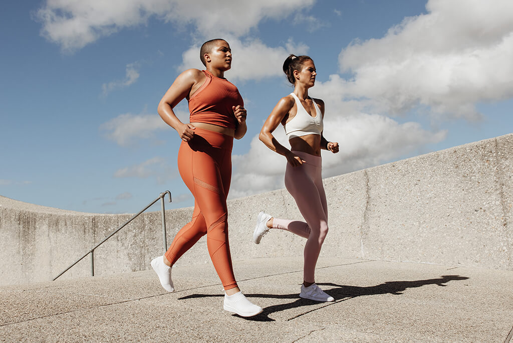 two girls running for exercise