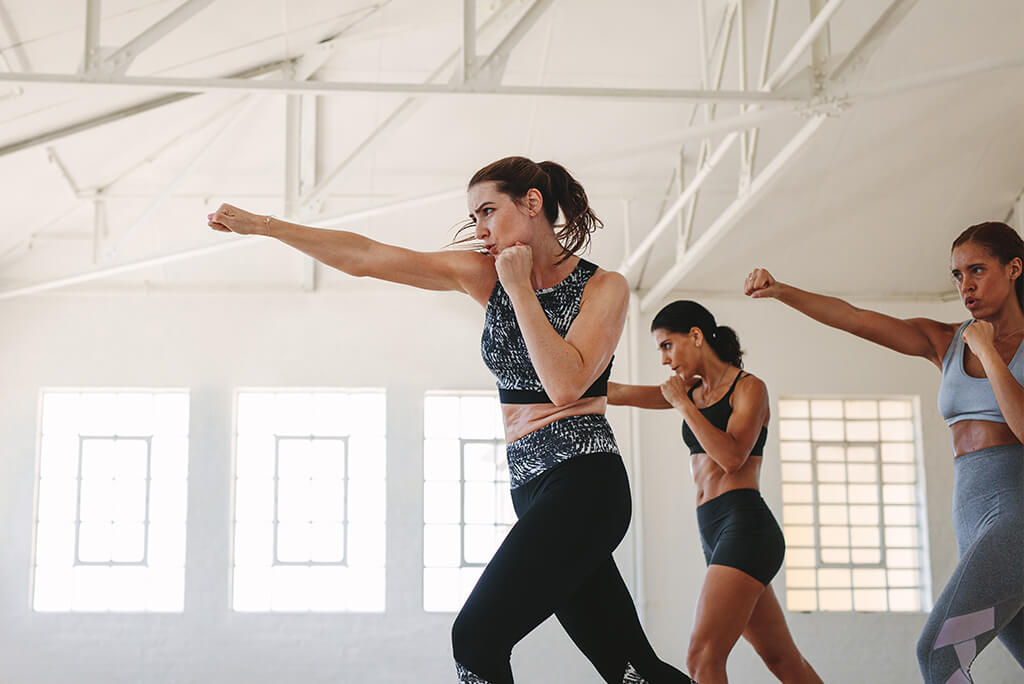 group of women working out