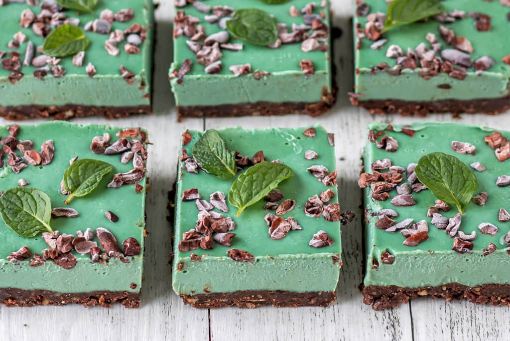 Choc Mint Cheesecake Slice