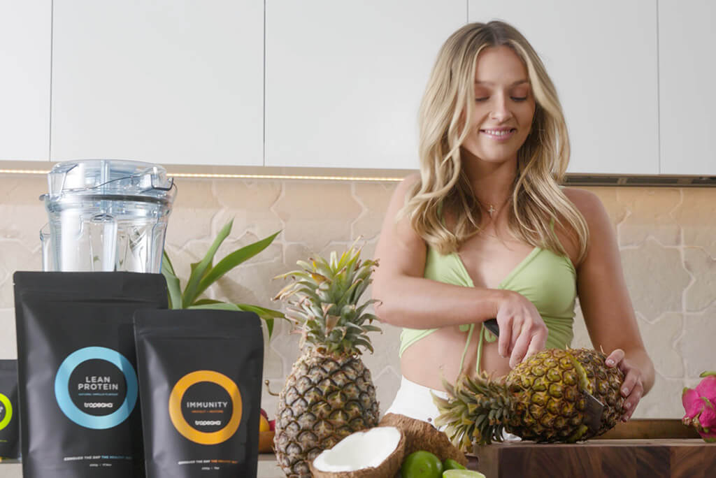 making smoothies with Tropeaka Protein Powders