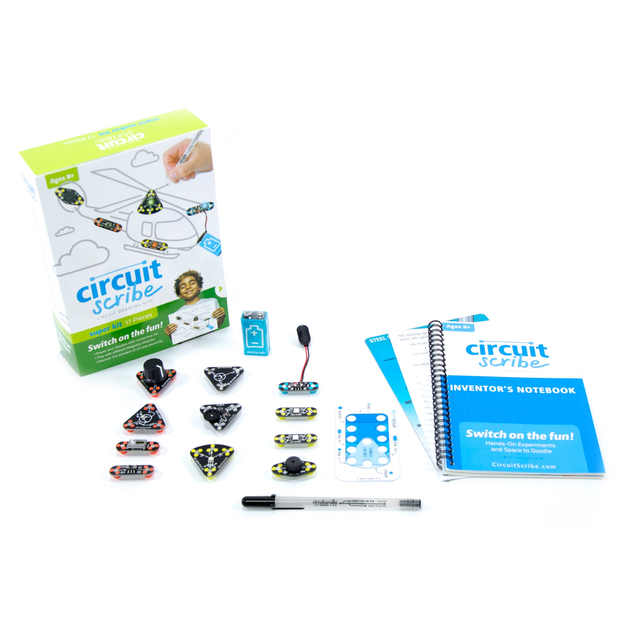 Basic Classroom Kit + Add'l Inventor's Notebook – Circuit Scribe Official  Store: Teach Electronics by Drawing!