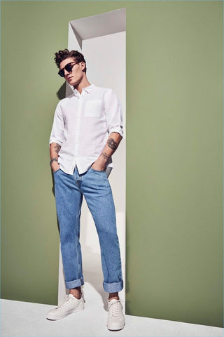 denim jeans with cotton shirt