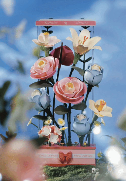 Puzzloria™ | Botanical Motion Theater - A Living Bouquet Puzzle - Puzzloria