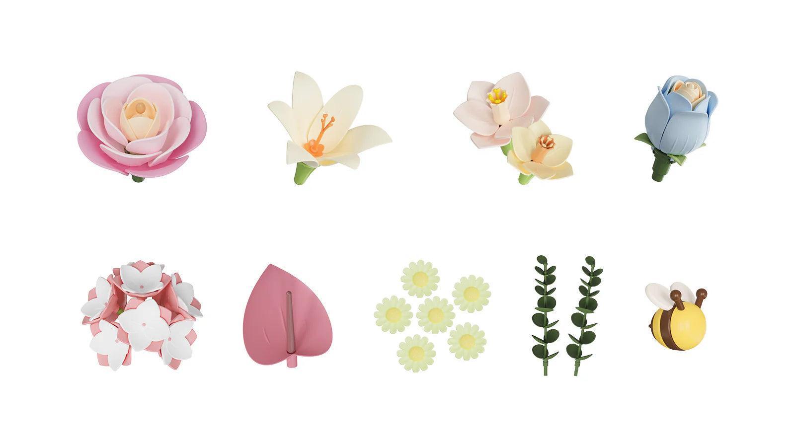 Puzzloria™ | Botanical Motion Theater - A Living Bouquet Puzzle - Puzzloria
