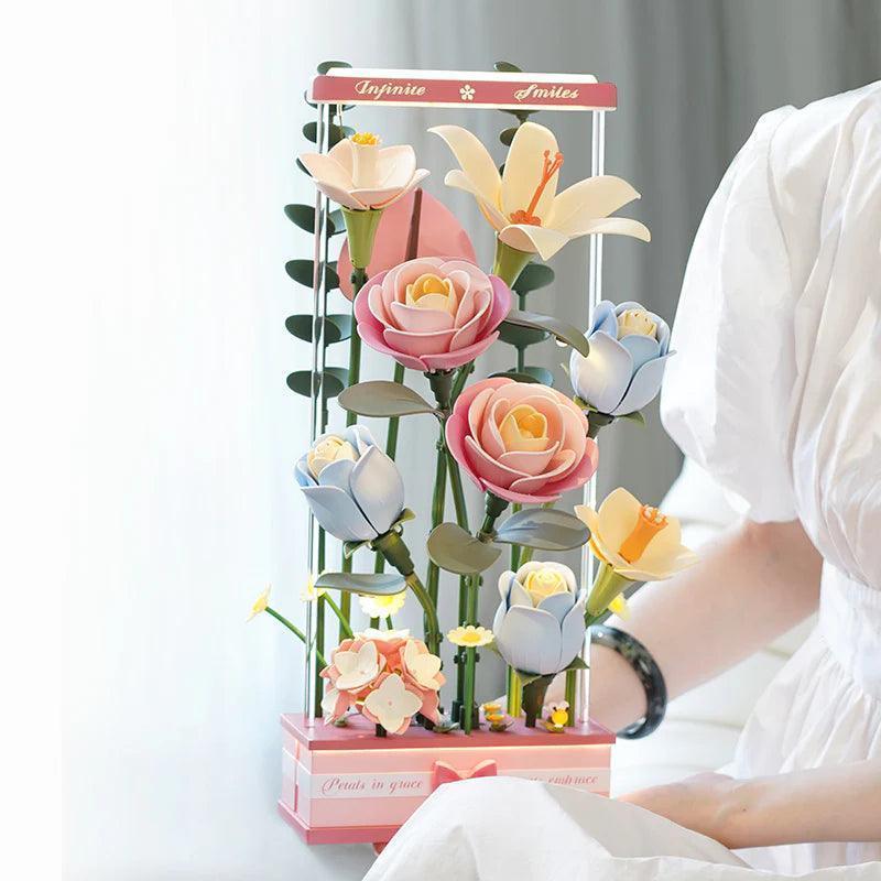 Puzzloria™ | Botanical Motion Theater - A Living Bouquet Puzzle - Puzzloria