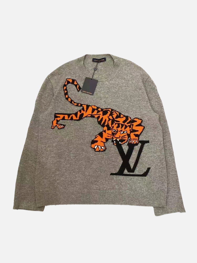 Louis Vuitton 2021 Clock Intarsia Pullover - Neutrals Sweaters