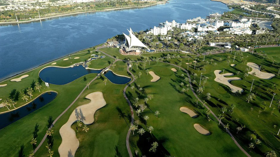 The golf course, hotel and Dubai creek. Image by The Park Hyatt, Dubai.