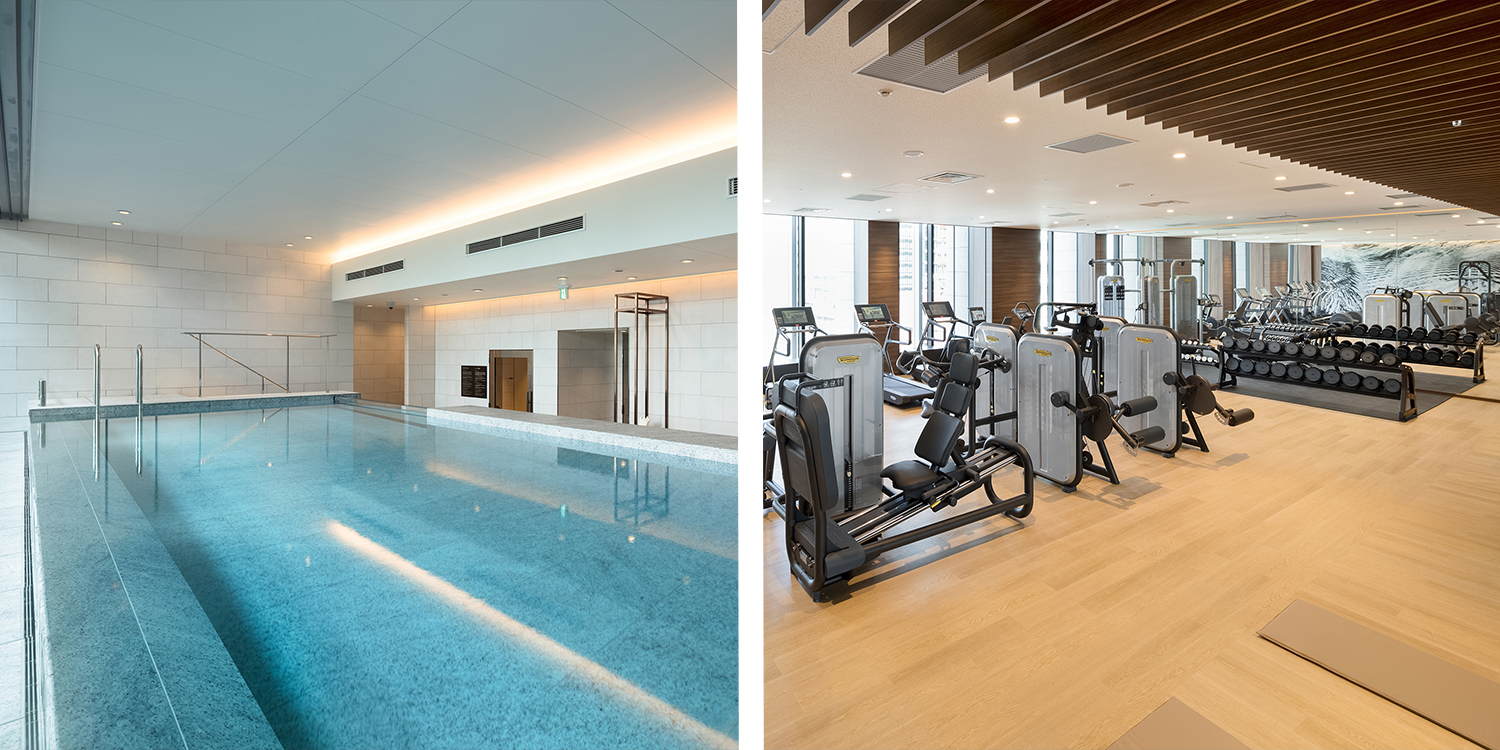 The pool & gym. Images by The Ascott Hotel.