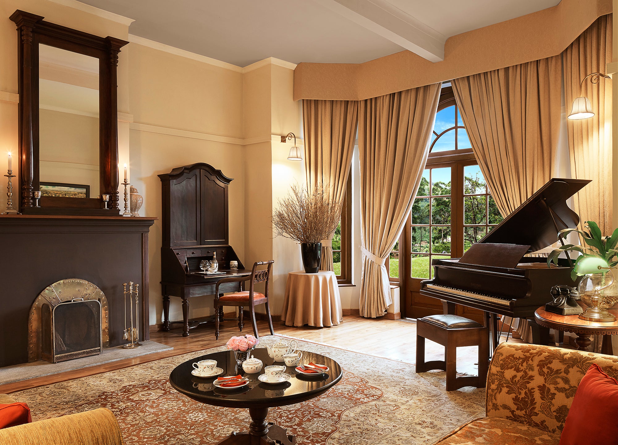 warwick gardens, piano living room