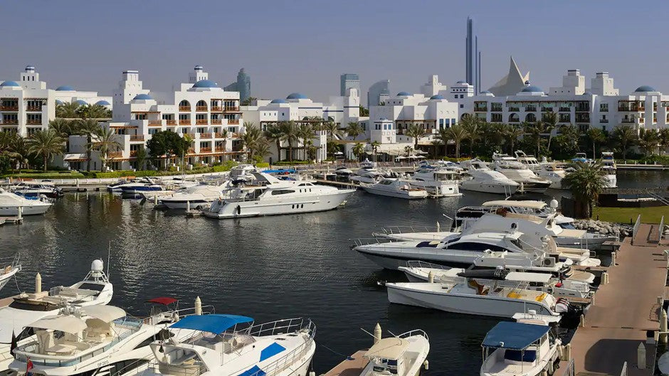 The view of the hotel from the marina. Image by The Park Hyatt, Dubai.