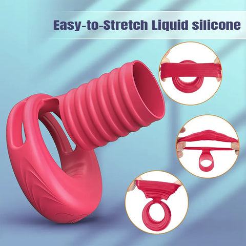 Vibrating Penis Ring with Sleeve