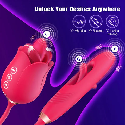 Rose Tongue and G-Spot Vibrator