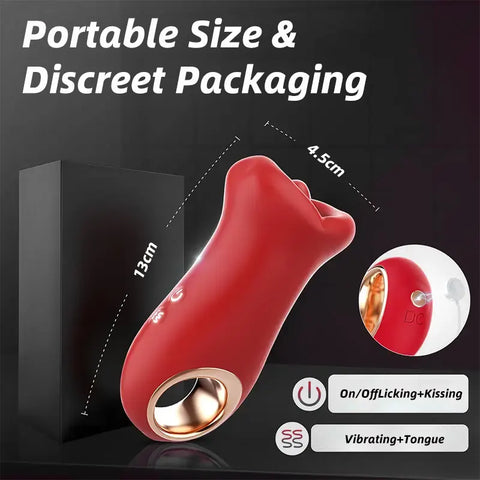 Rose Licking Vibrator with Tongue Motion
