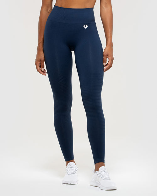 SEAMLESS GYM LEGGINGS for WOMEN - PETROL BLUE MARL