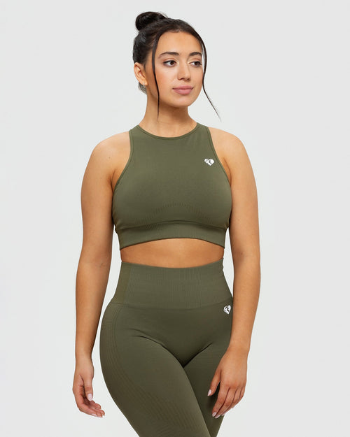 Define Seamless Halter Neck Bra | Sea Pine