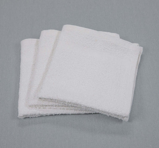 Registry Platinum Dobby Border Wash Cloth, 13 x 13, White