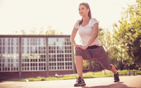 woman doing a lunge