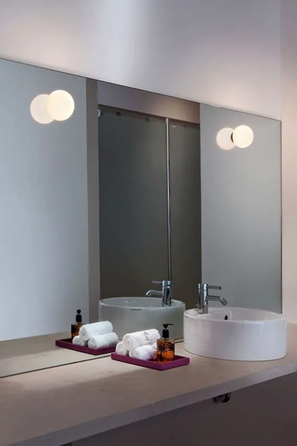 浴室燈推薦：義大利進口燈具 Flos Mini Glo 鏡面壁燈