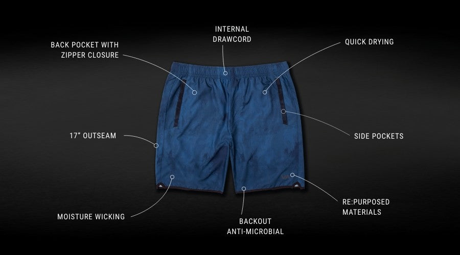 workout shorts features